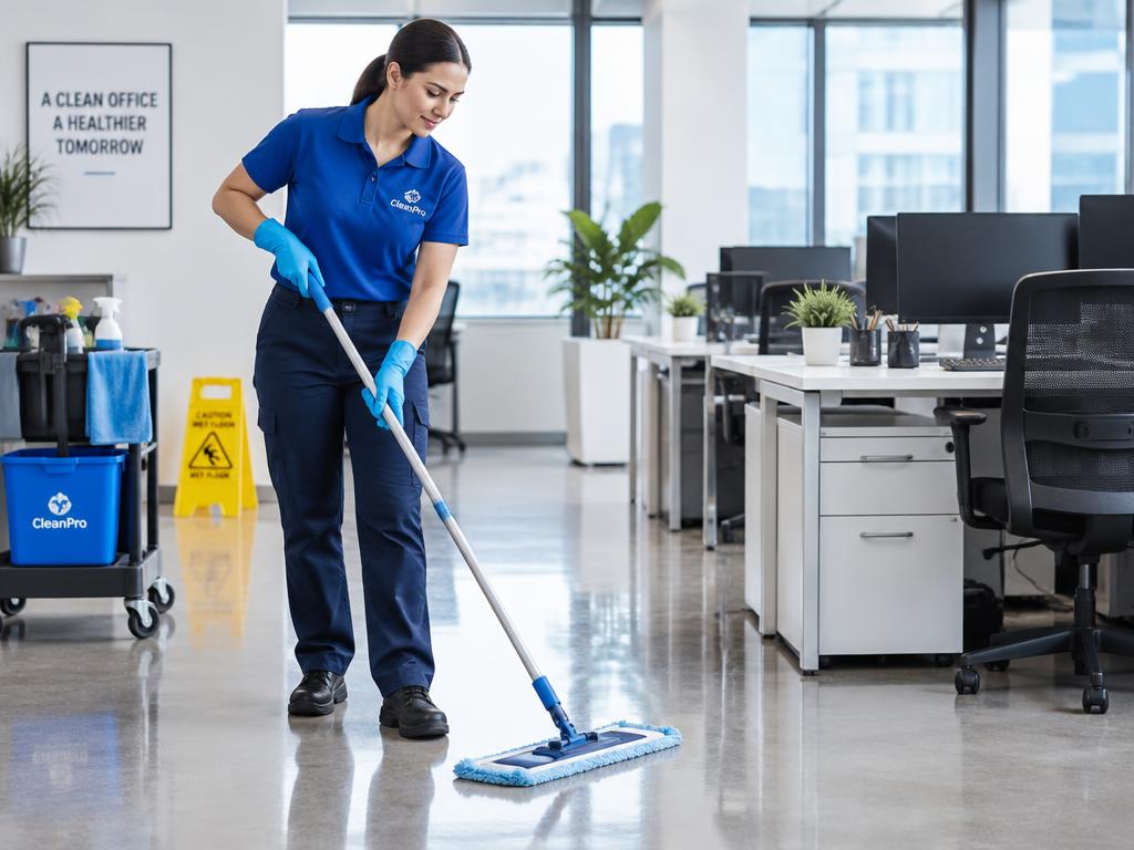 Office floor cleaning